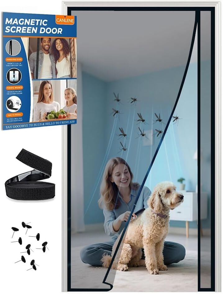 Magnetic Screen Door for Left Right Side Opening Easy Install