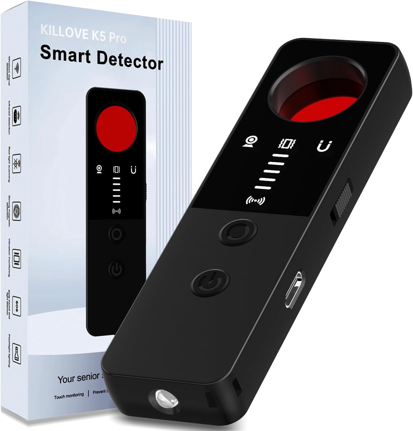 KILLOVE Anti-Spy Cam Detector - Detects Hidden Cameras, Bugs, GPS, Wireless Devices