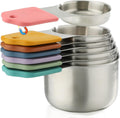 Magnetic Measuring Cups Stainless Steel Set of 7 - Space-Saving