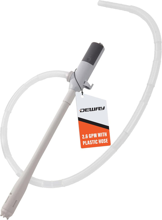 Deway Portable Fuel Transfer Pump - Power Anywhere! 2.6 Gal/Min