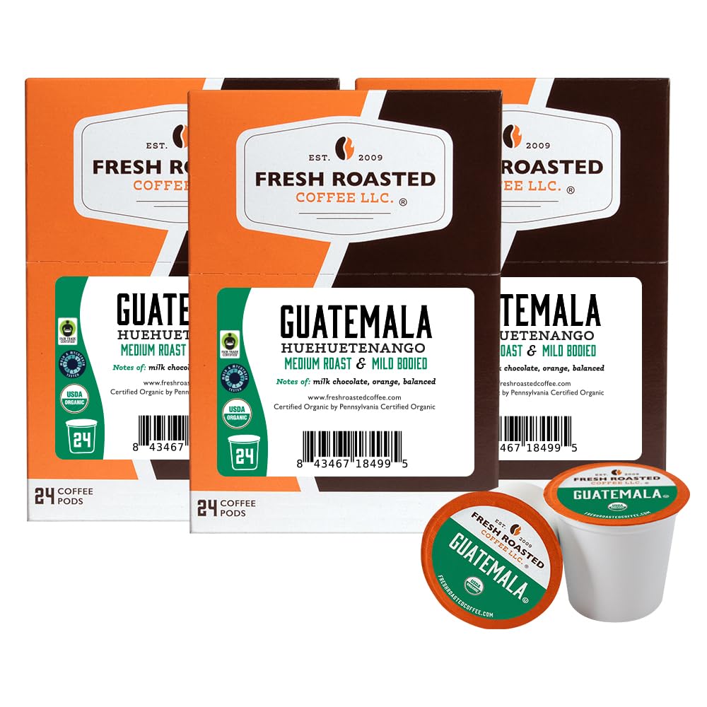Organic Guatemala Coffee Pods for K Cup Brewers - 72 Count
