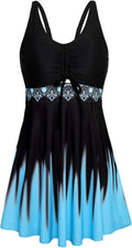 Plus Size Swimdress for Women High Waisted Tankini - Tummy Control