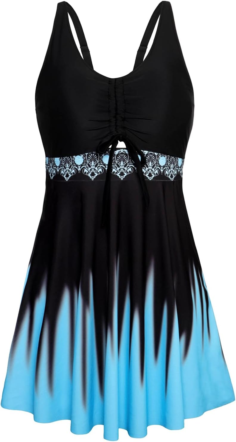 Arolina Plus Size Swimdress for Women with Tummy Control