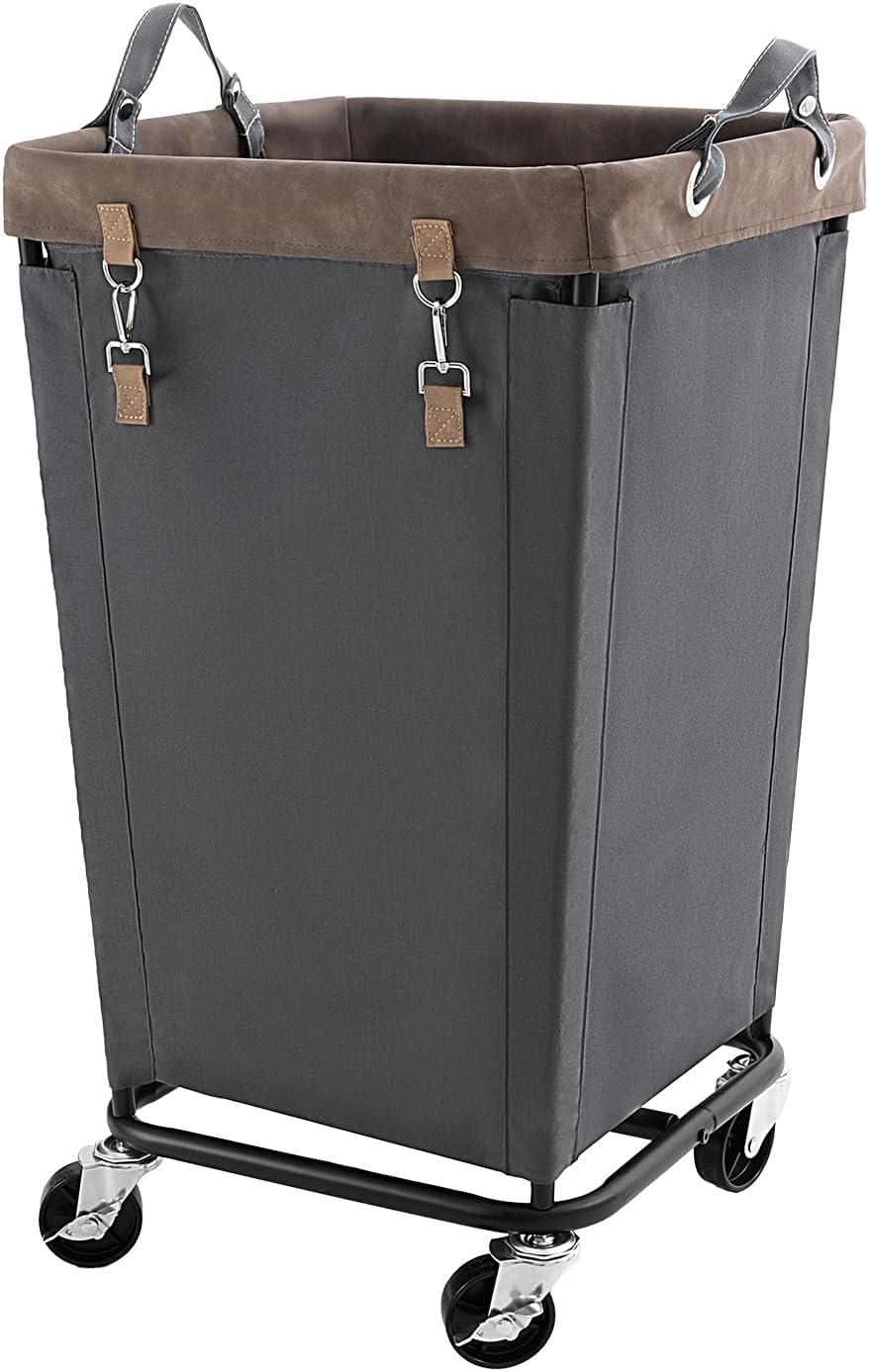 StorageWorks 160L Laundry Basket with Wheels for Easy Transport