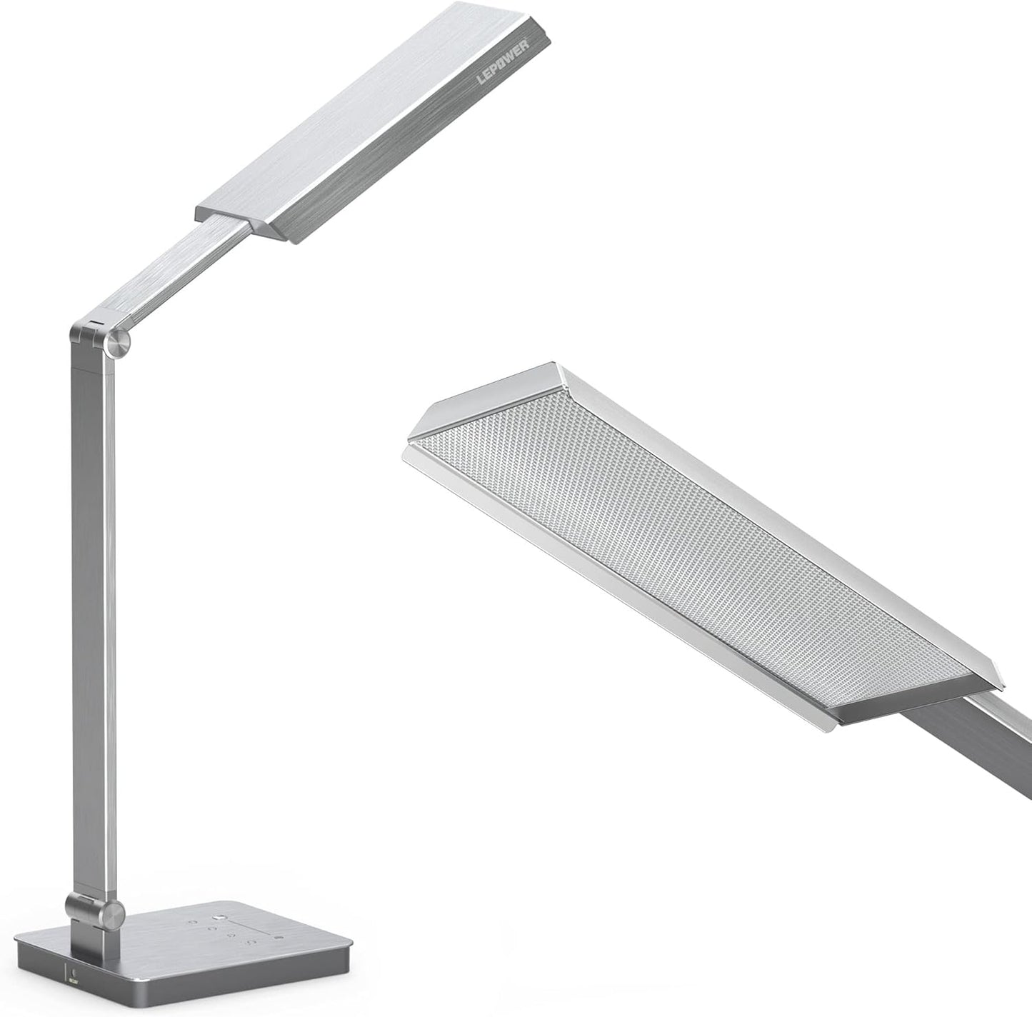 LEPOWER Bright LED Desk Lamp - 900LM 24W Dual USB Charging Port