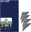Muddy Mat Absorbent Microfiber Door Mat Navy Blue 24in x 35in - Floor