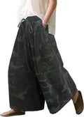 Wide Leg Baggy Jeans for Women Light Blue - Elastic Waist, Deep
