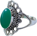 Solid 925 Sterling Silver Black Onyx Ring for Women (Style 8NJ2)