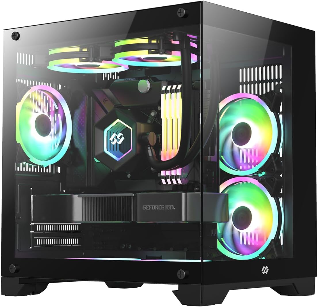Bgears b-Pellucid MicroATX Gaming PC Case with Tempered Glass