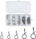 150-Pack Fly Fishing Snaps Twist Clips - Quick Change Lure Snaps (5