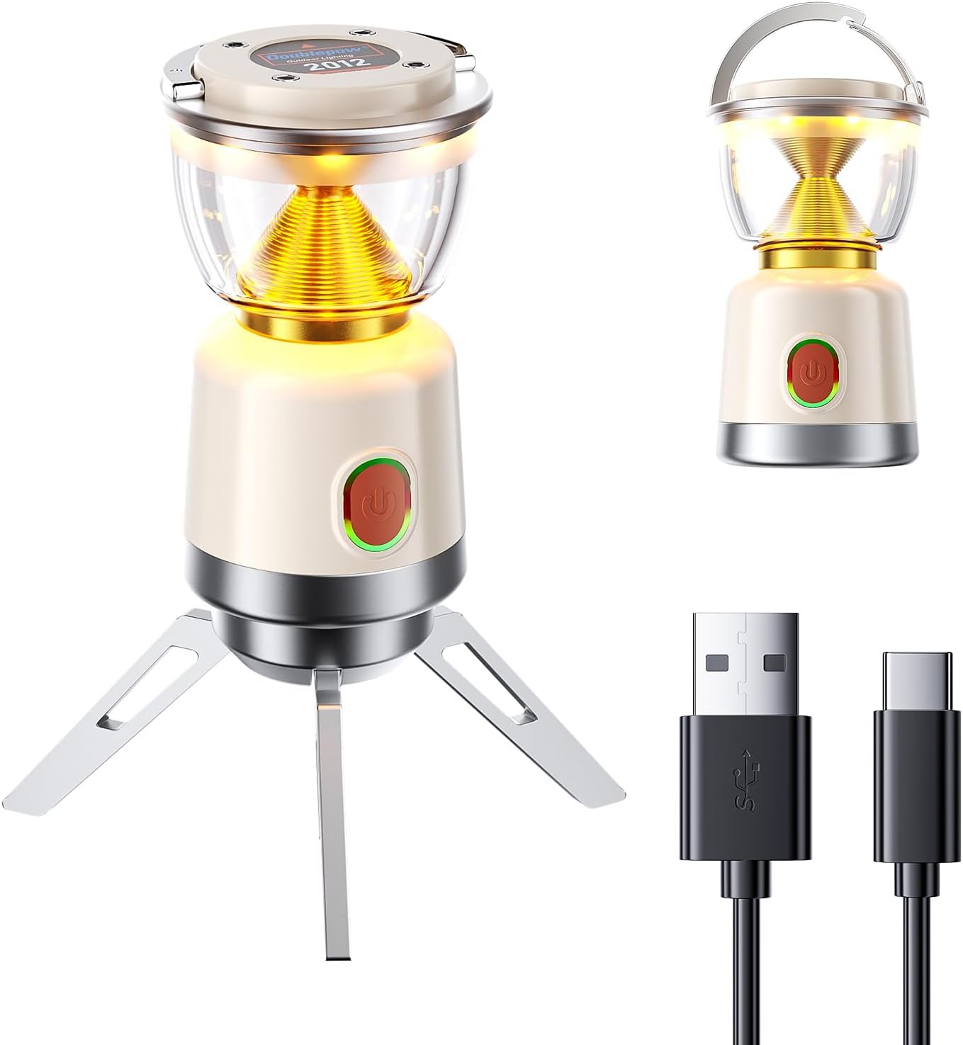 Doublepow Aluminum Camping Lantern: 5 Mode Emergency Light