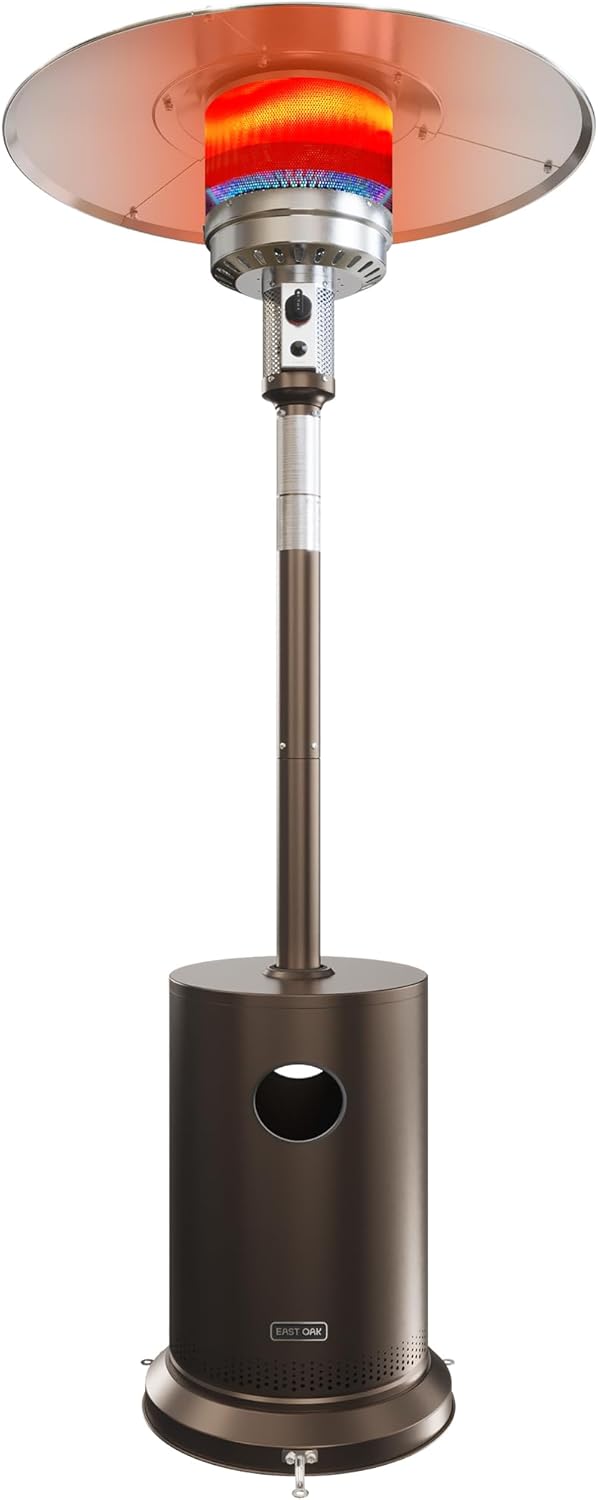 Efficient 50,000 BTU Patio Heater with Table & Wheels