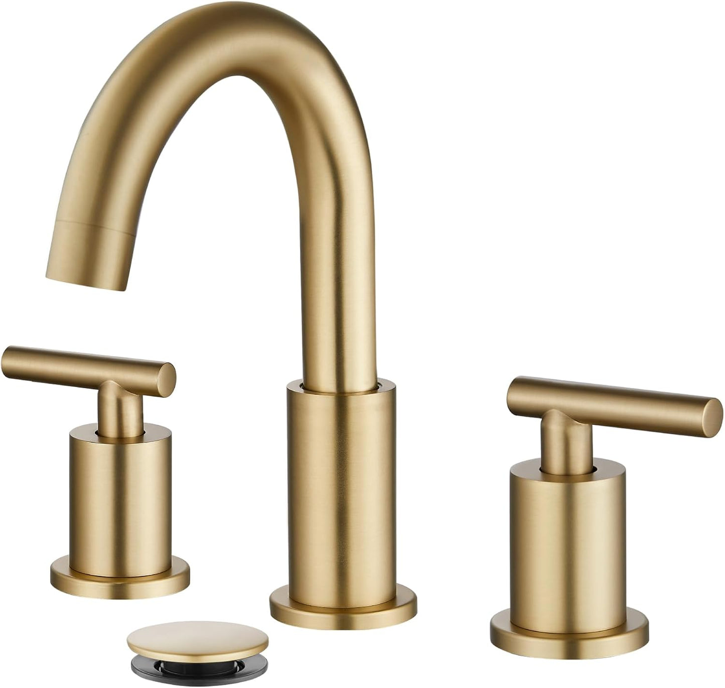 Gotonovo 3 Hole Lavatory Basin Faucet in Brushed Gold