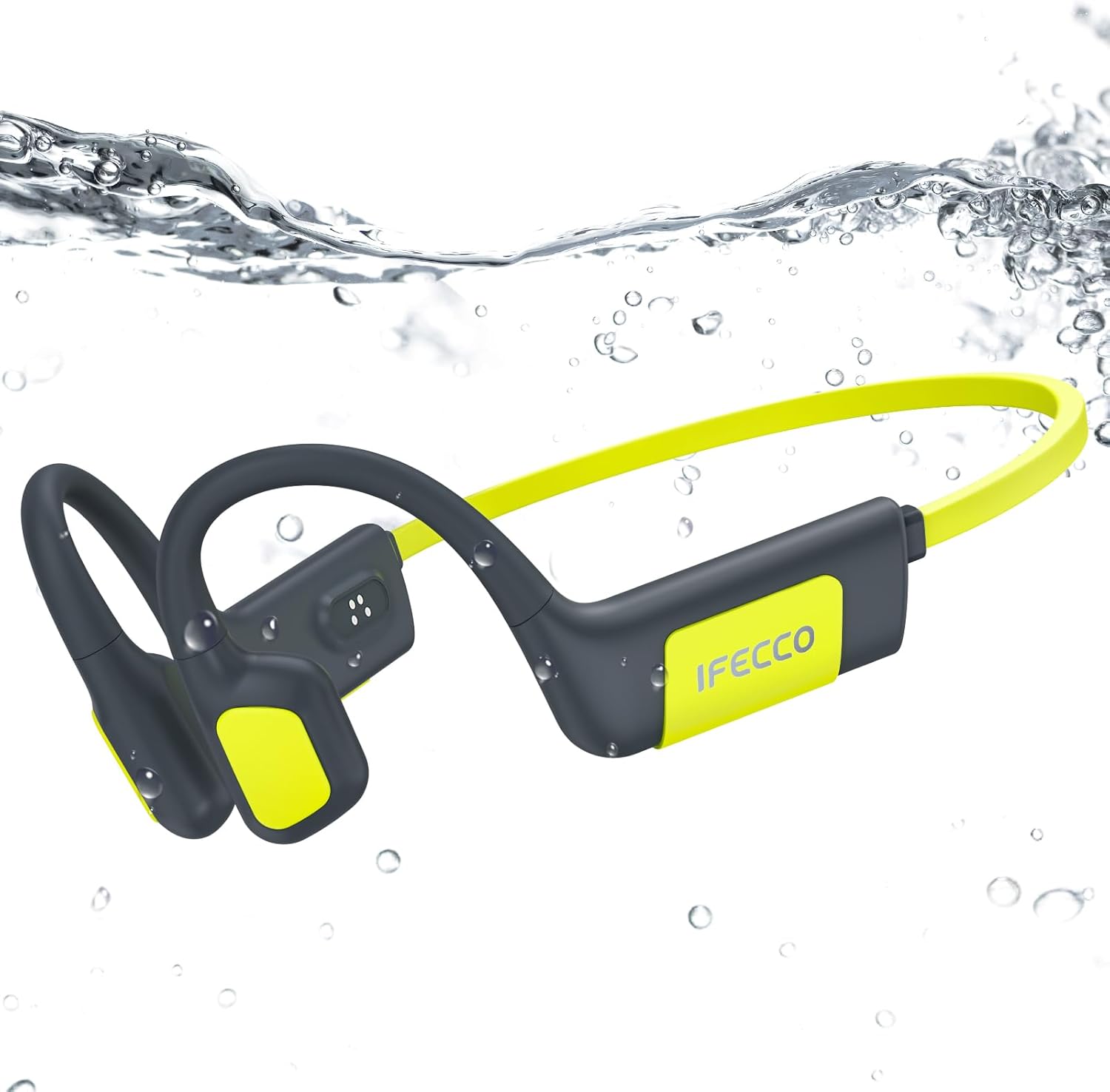 IFECCO Swimming Headphones - Waterproof Bone Conduction Earbuds