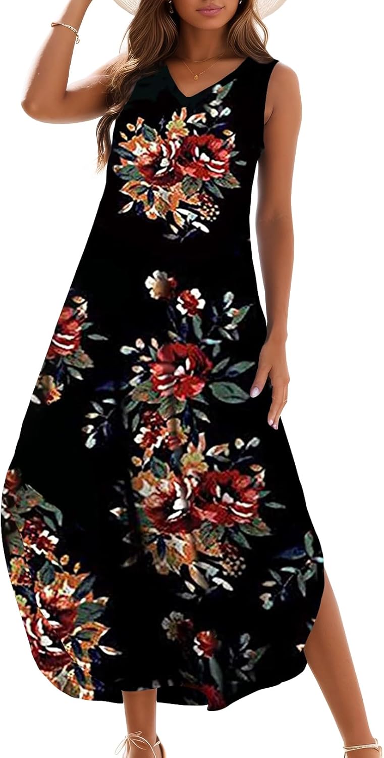 Zilcremo Women's Summer Casual Loose Sundress Long Dress Review