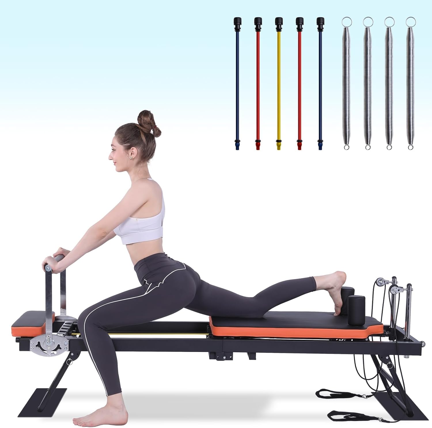 Pilates Reformer for Home Use - Foldable Machine for All Levels
