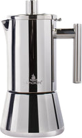 Stovetop Espresso Maker 6Cup 10 oz Moka Pot - Stainless Steel Classic