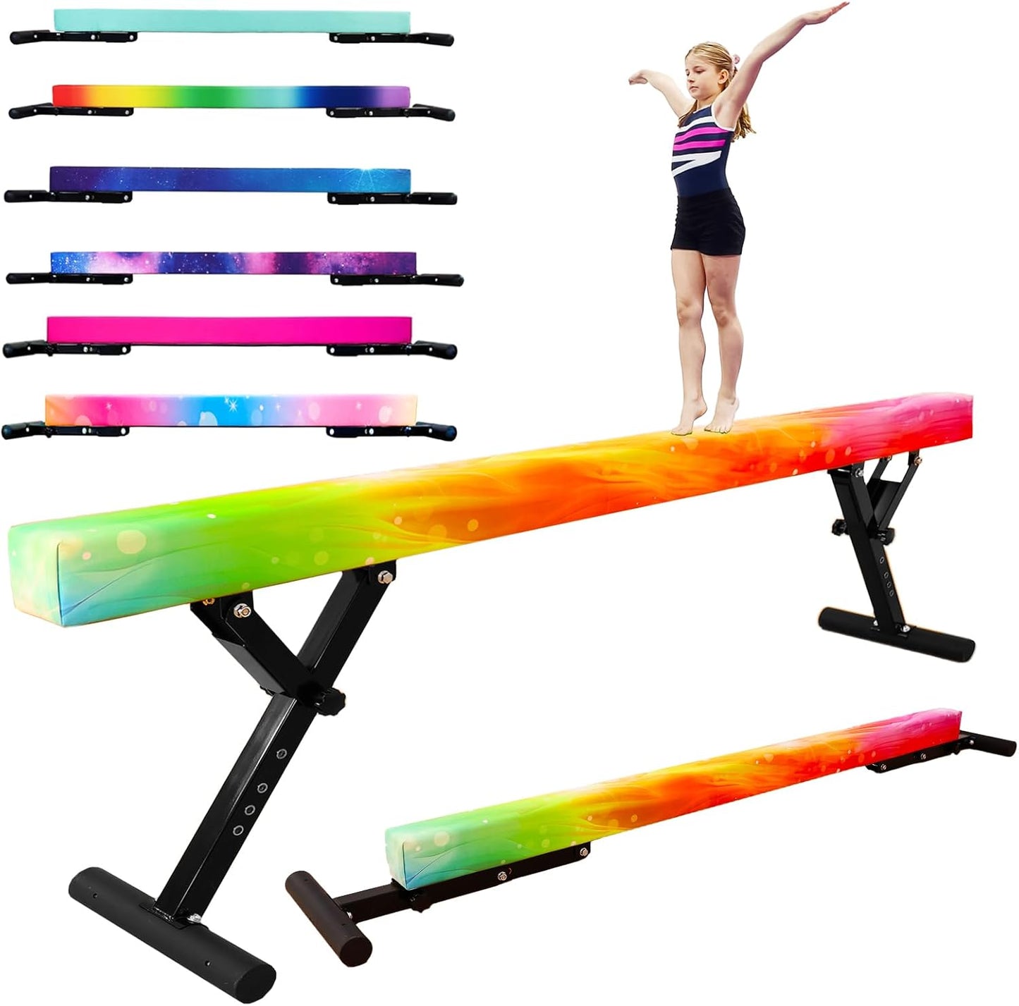 Adjustable Balance Beam for Kids - 8FT Gymnastics Equipment