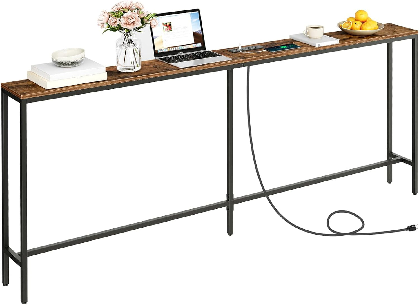 78.7 Console Table with Power Outlet for Living Room and Hallway