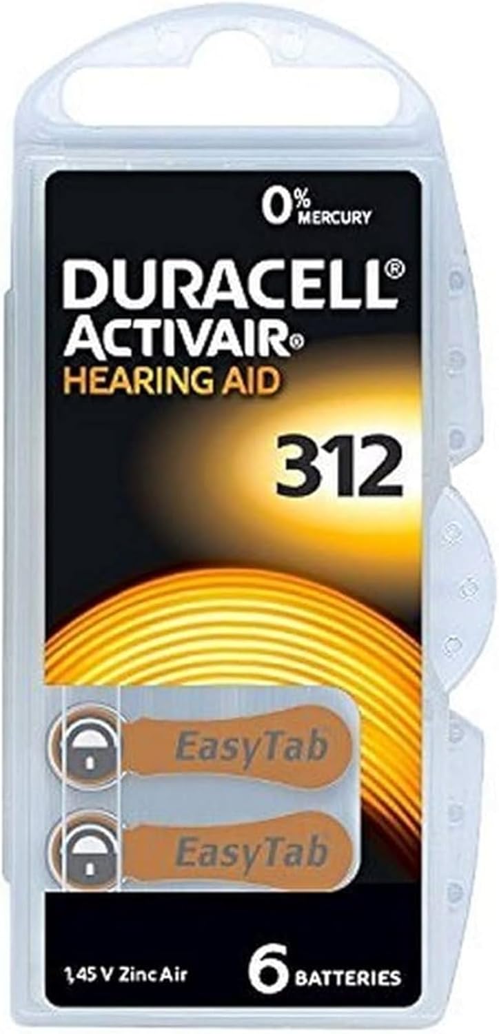 Duracell Hearing Aid Batteries Size 312 - Reliable Power Source