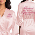 Mis Quince Anos Robes Personalized Satin Robe for Getting Ready Lilac