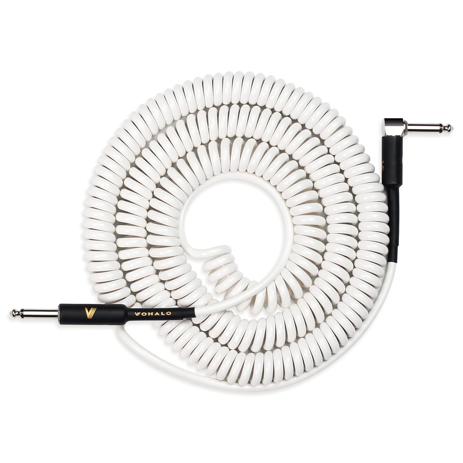 VOHALO Coil Guitar Cable: 32ft Curly Cord for Guitar Bass
