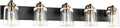 SOLFART 5-Light Vintage Vanity Lighting Over Mirror - Thick Glass