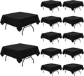 Square Tablecloth 52x52 in 12 Pack - Durable Black Polyester