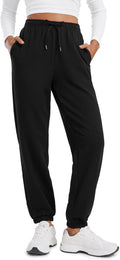 CRZ YOGA Fleece Sweatpants Women High Waisted Cotton Joggers - Cozy