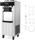 ROVSUN Commercial Ice Cream Machine: 7.4 Gal/H Soft Serve Maker with 3 Flavors LCD Touch Screen