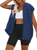 Womens Oversized Puffer Vest Sleeveless Quilted Jacket - Cozy Layer it