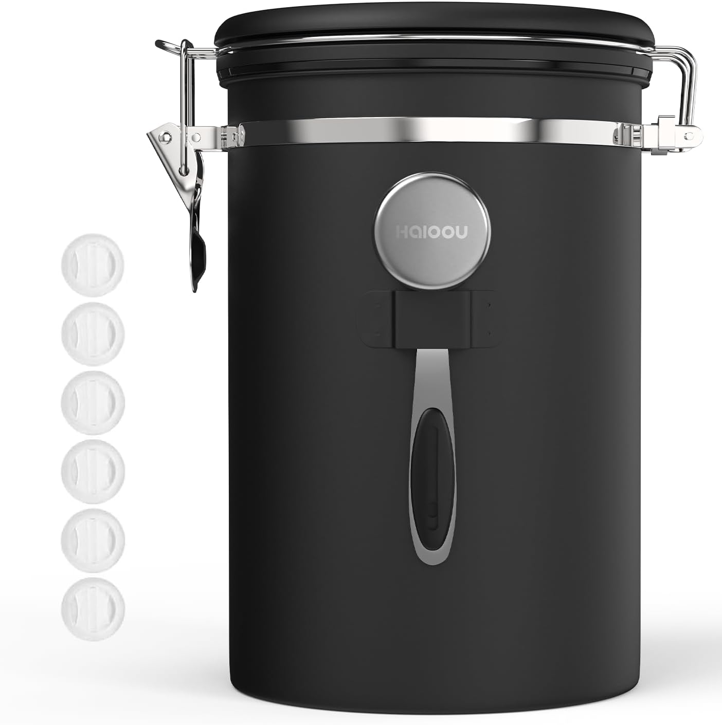 HAIOOU Large Coffee Canister - 38OZ Stainless Steel Storage