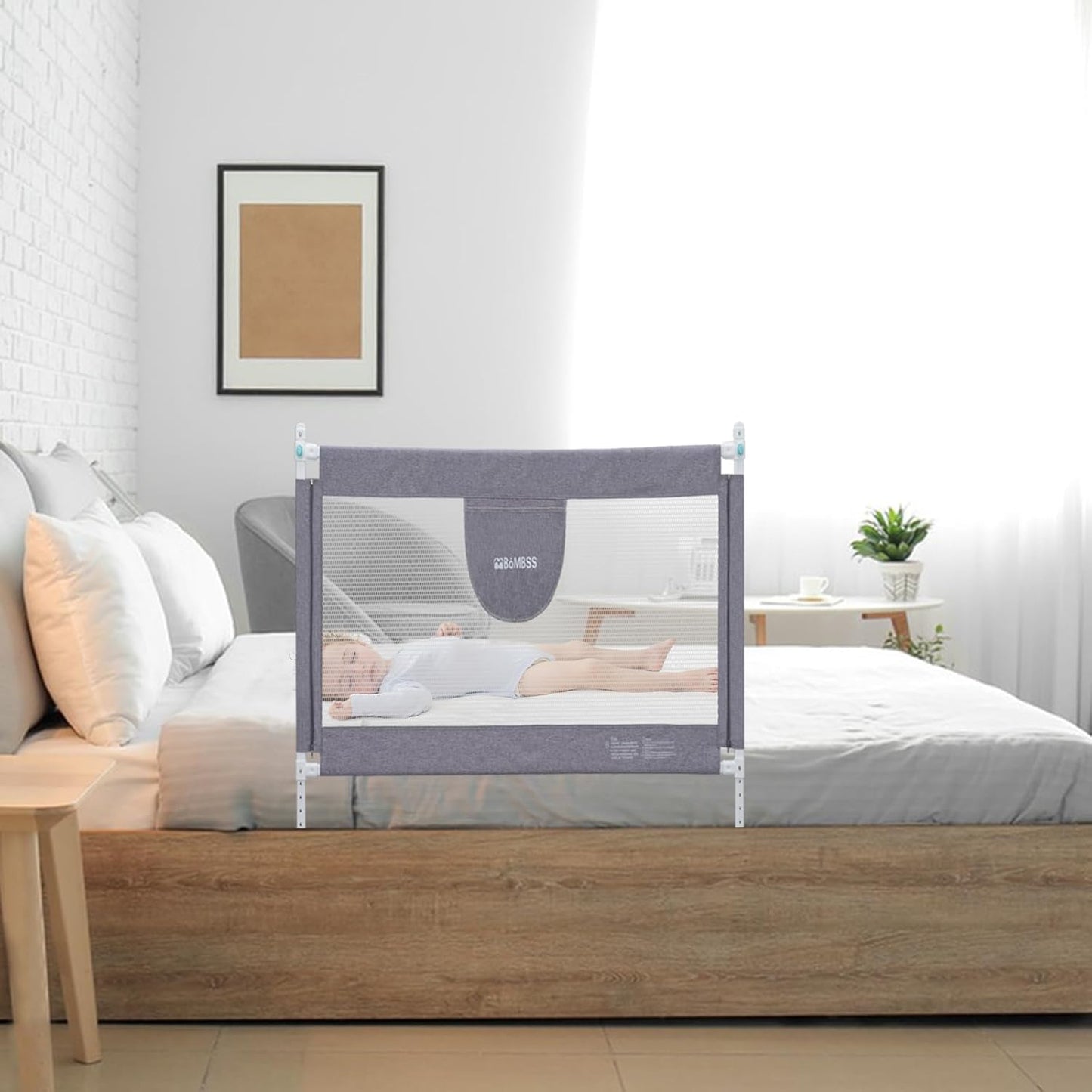 MBQMBSS 37in Bed Rail for Toddlers - Adjustable Safety Guard