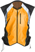 Hi Vis Orange Motorcycle Safety Vest With Pockets - Fits Over Jackets
