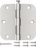 36 Pack 3.5 in Nickel Door Hinges Brushed Satin - Durable Interior