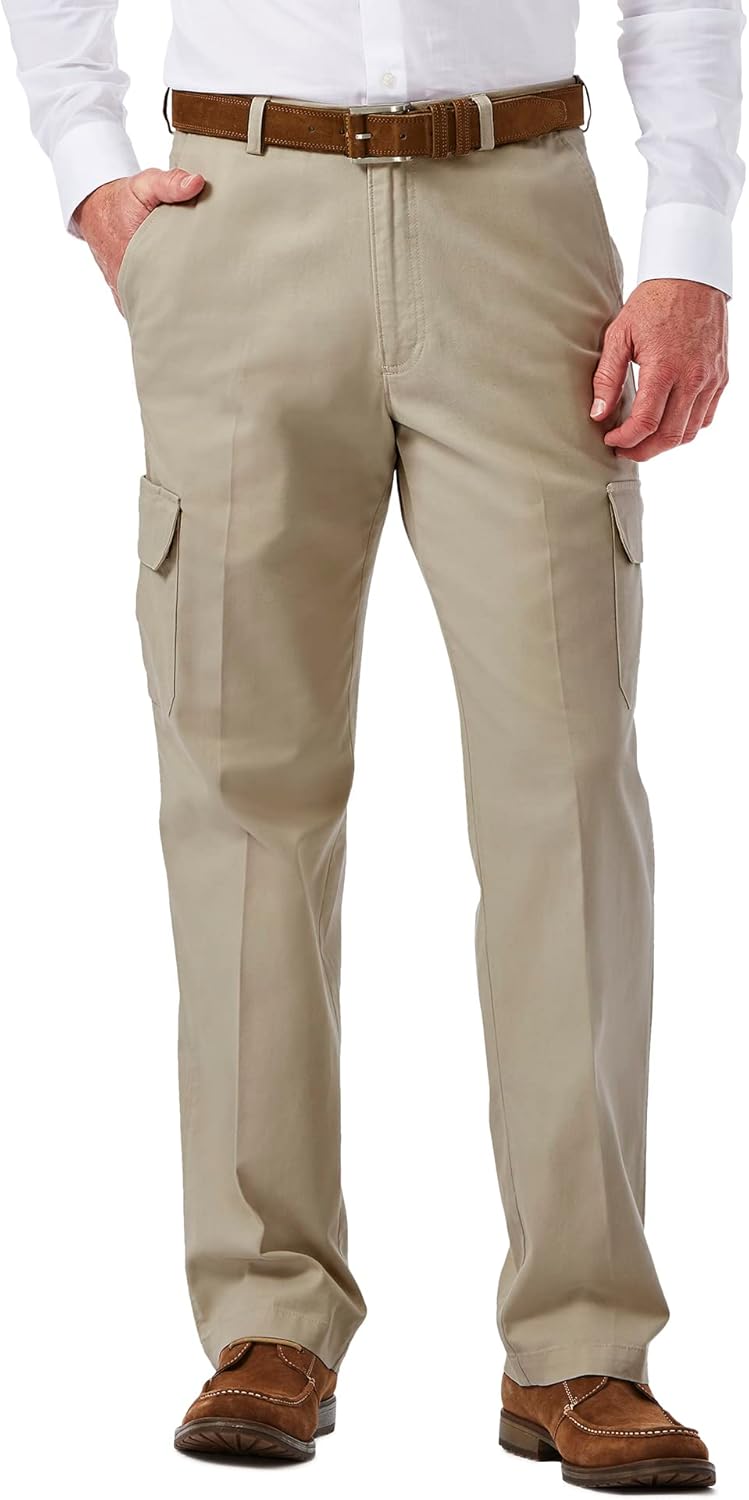 Haggar Men's Comfort Stretch Cargo Pant for Everyday Wear