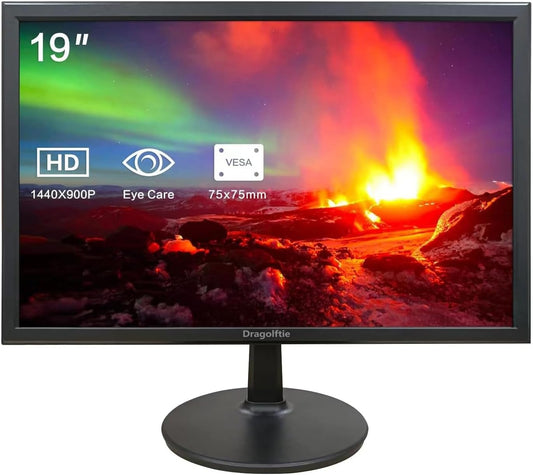19 PC Monitor w/ Dual Speakers, Low-Blue Light, VESA Mountable, HDMI & VGA, 1440x900