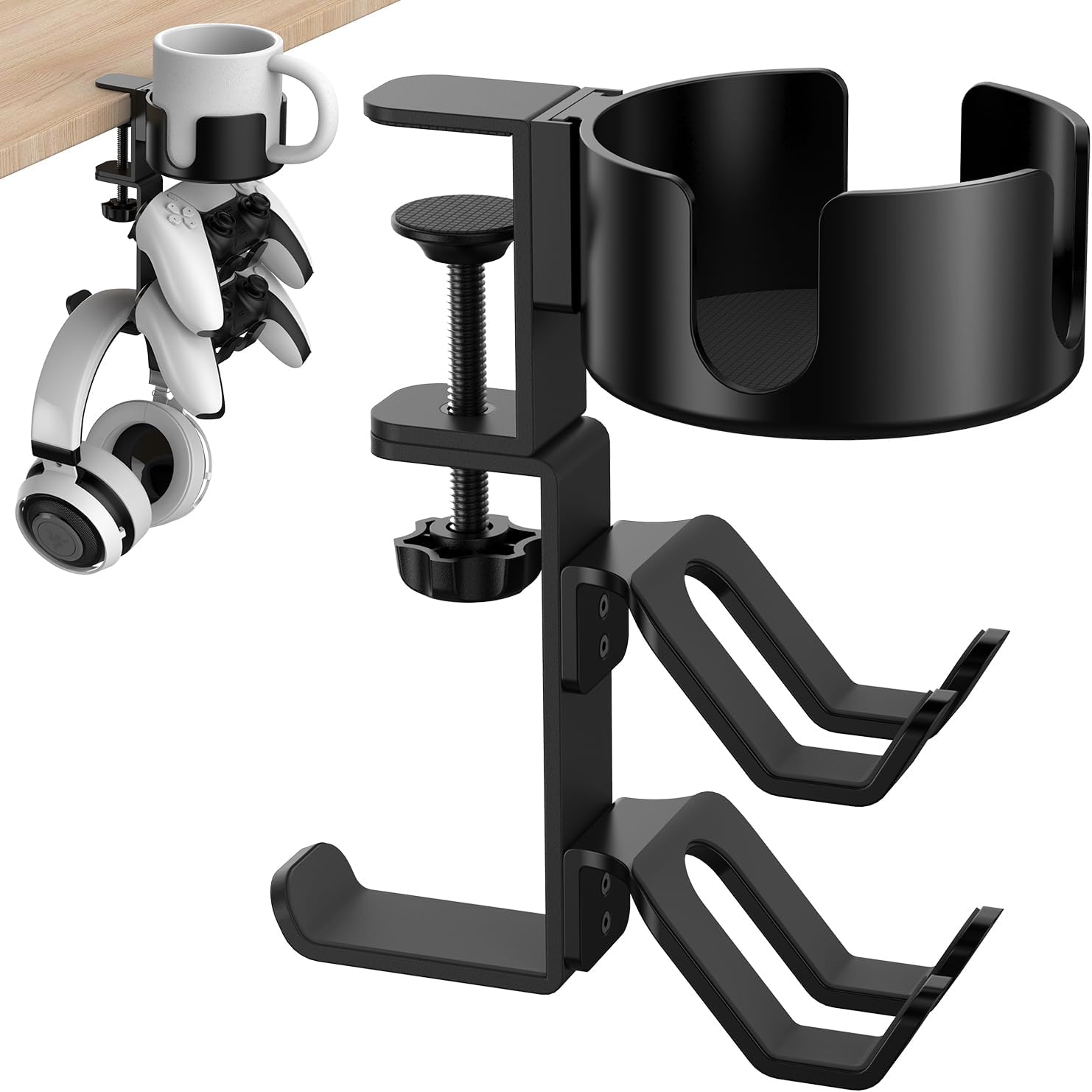 POWNEW 4-in-1 Gaming Desk Organizer