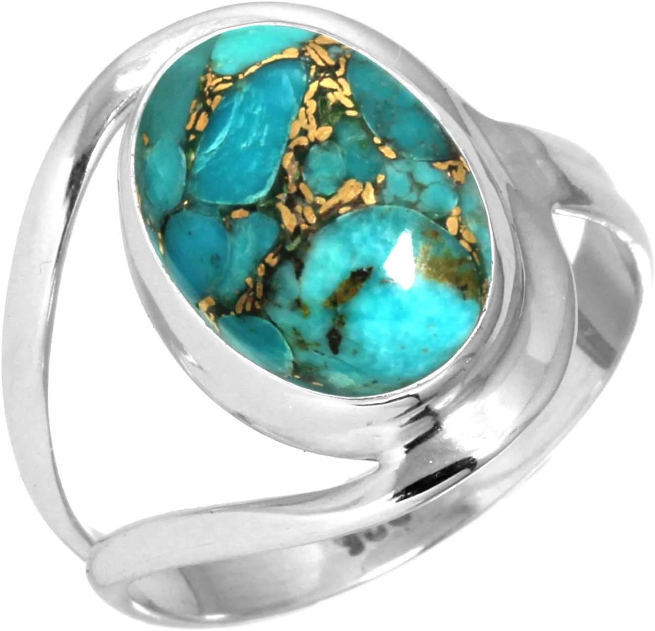 Natural Gemstone Ring for Women in Genuine 925 Sterling Silver
