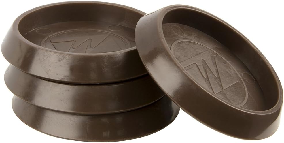 Protects Floors: SoftTouch Furniture Caster Cups, Brown, 4 Count