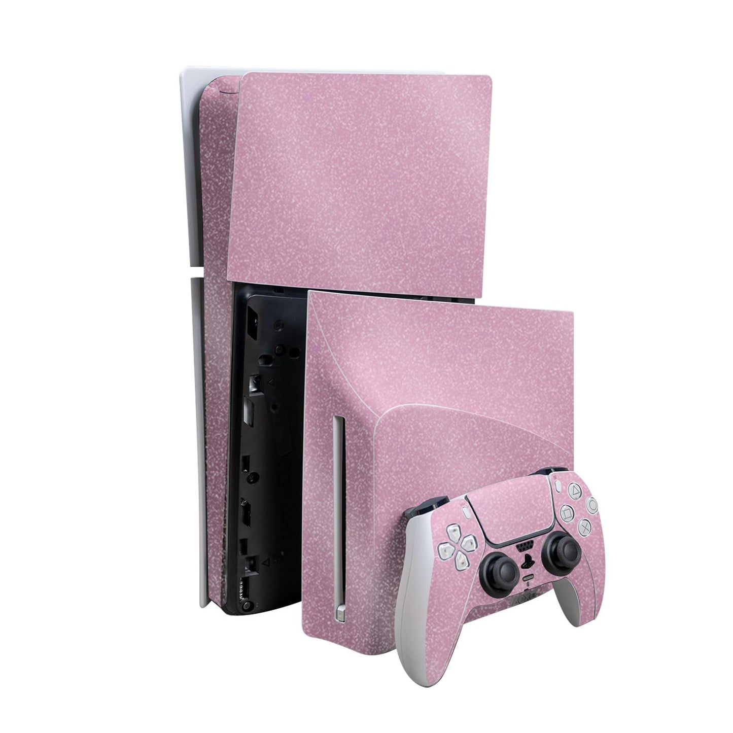 Premium Pink Glitter Skin for PS5 Slim