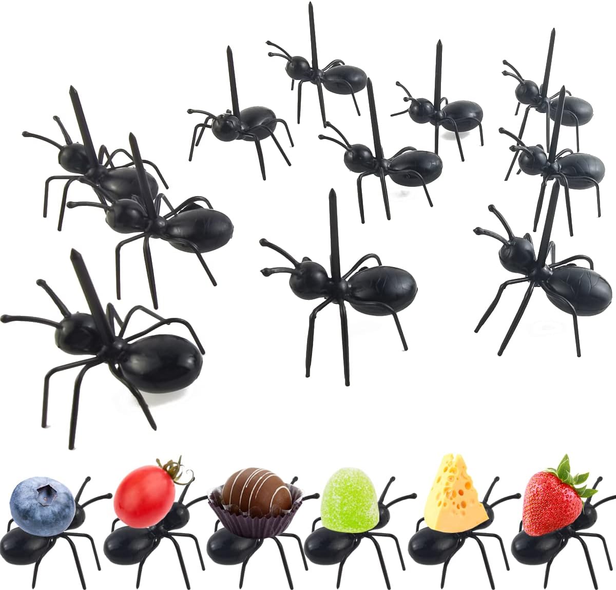 36PCS Ant Fruit Forks: Reusable Animal Appetizer Picks