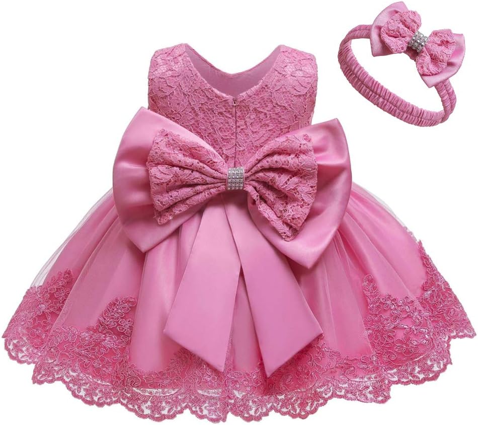 0-6T Toddler Baby Girl Embroidered Tutu Ball Gown Lace Dress
