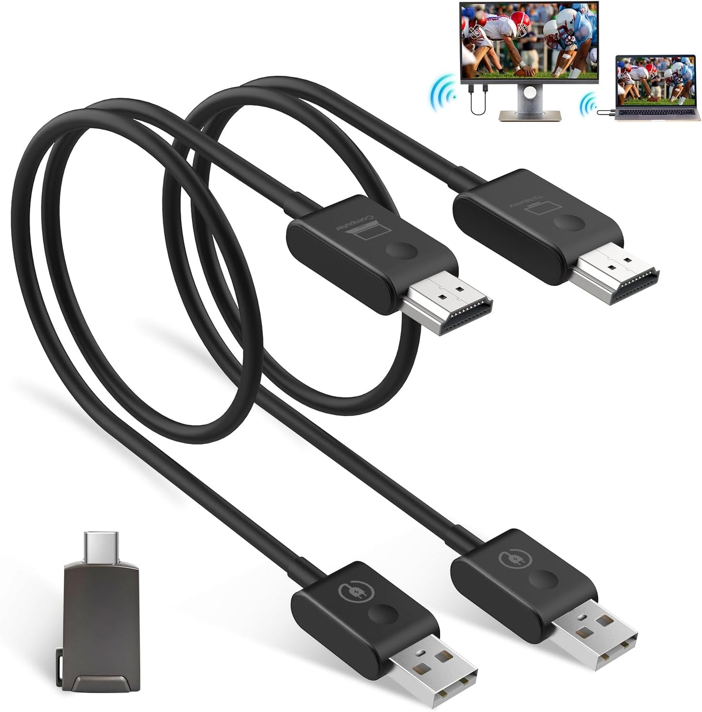Crystal Clear HD Streaming with Moman 1080P Wireless HDMI