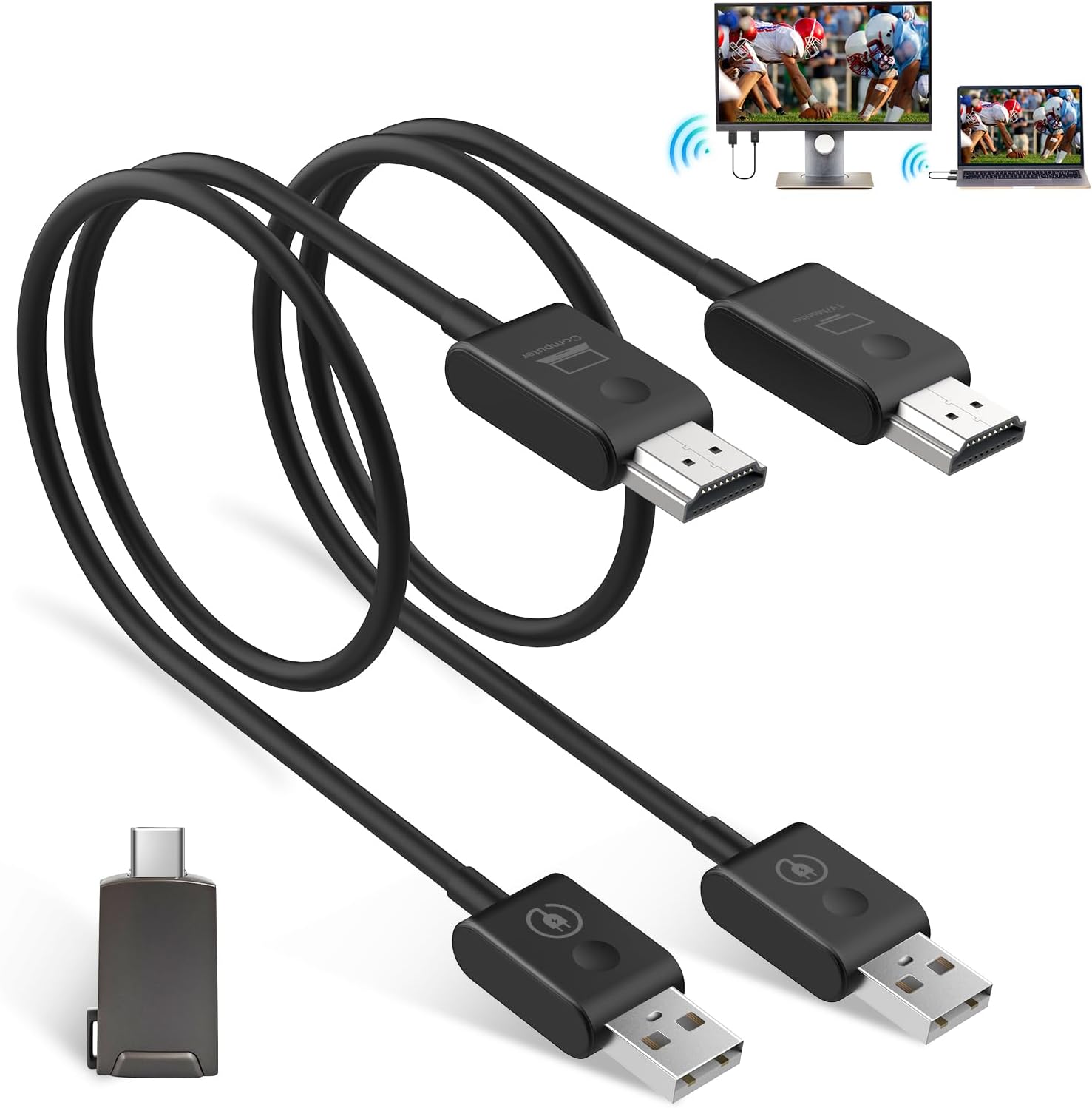 Crystal Clear HD Streaming with Moman 1080P Wireless HDMI