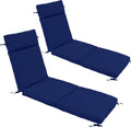 Chaise Lounge Cushion 72x21x3 in Set of 2 - Fade-Resistant Outdoor