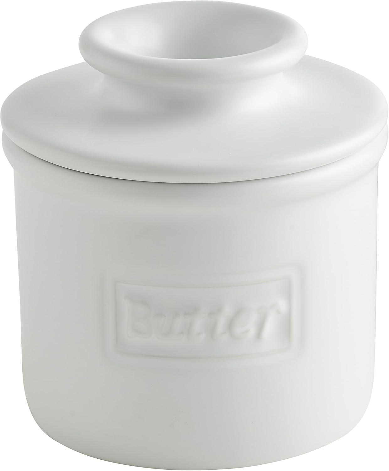 Butter Bell Original Crock for Spreadable Butter - White Matte