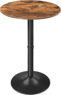 HOOBRO Tall Round Bar Table: Stable Cocktail Table for Small Spaces