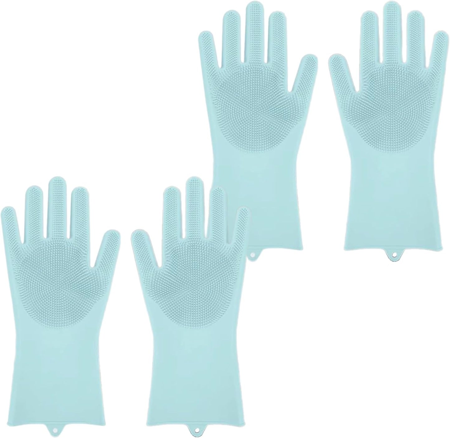 ALAZCO Silicone Cleaning Gloves - BPA Free, Pet Care, Non-Slip