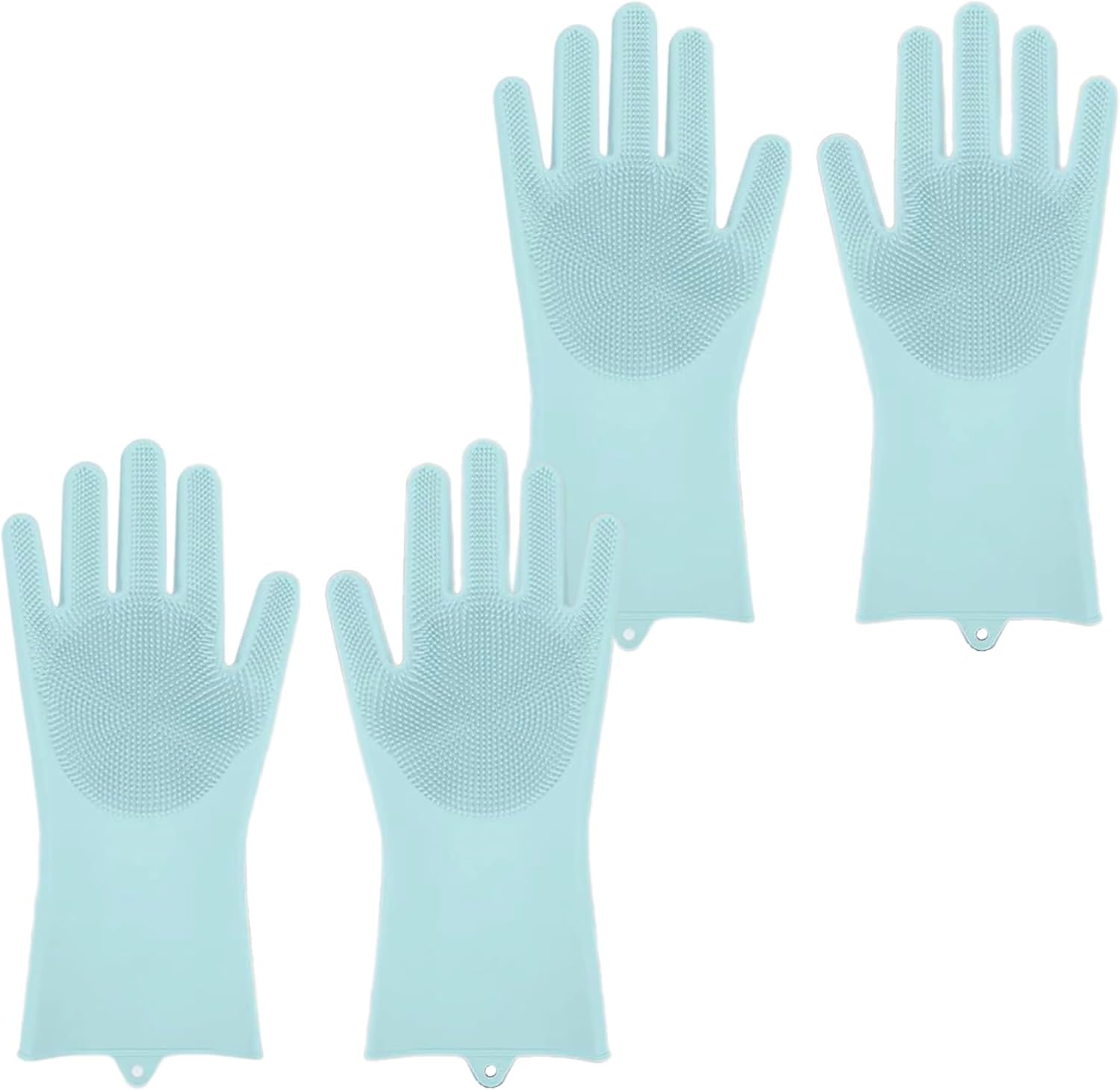 ALAZCO Silicone Cleaning Gloves - BPA Free, Pet Care, Non-Slip